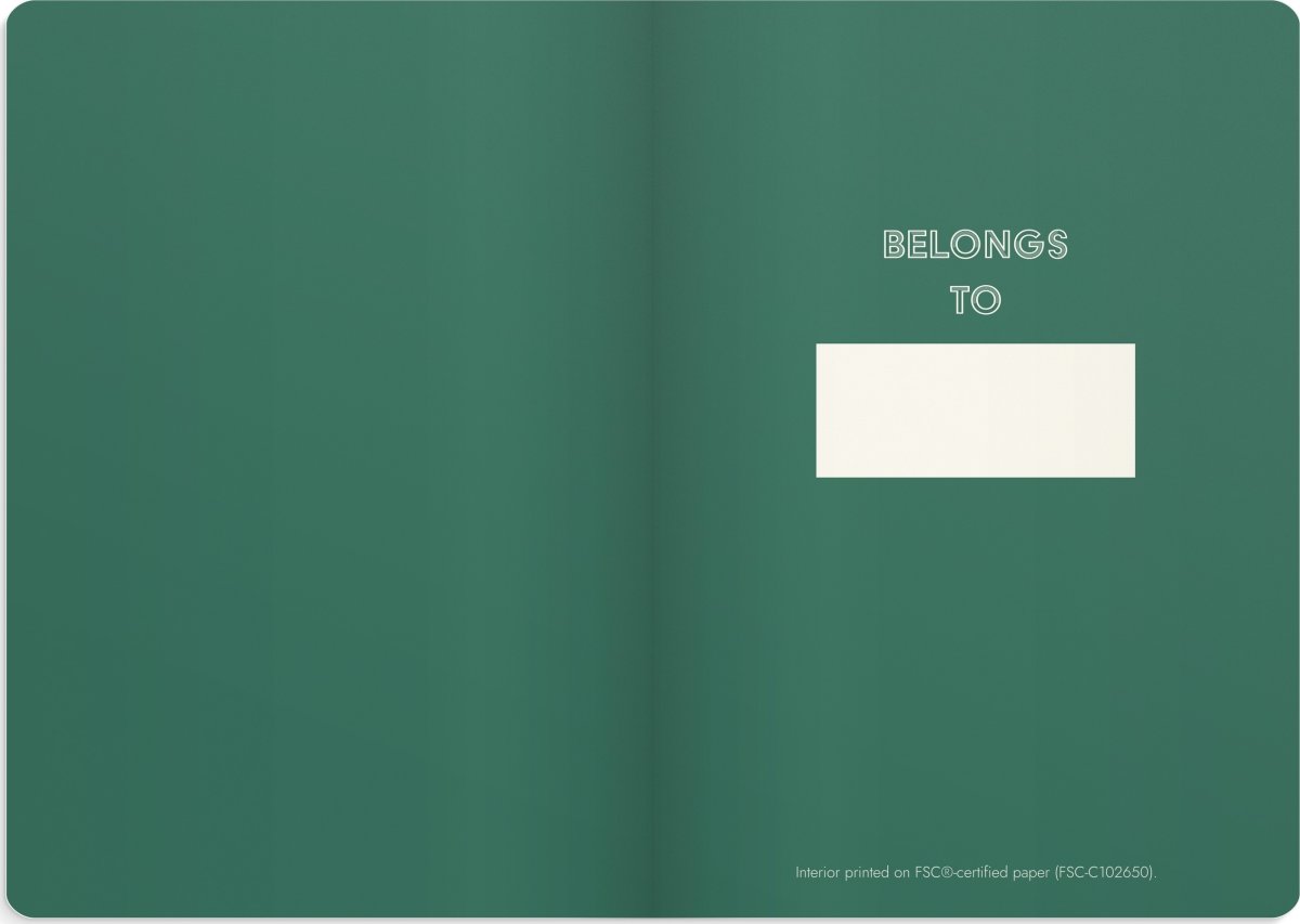 Burde Deluxe Anteckningsbok A5 | Linj. | Mörkgrön