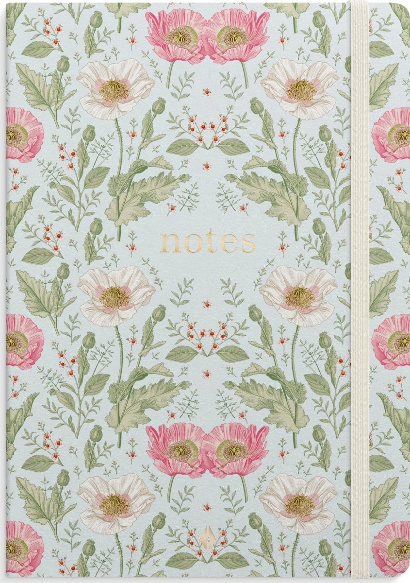 Burde Deluxe Anteckningsbok A5 | Linjerad | Flower