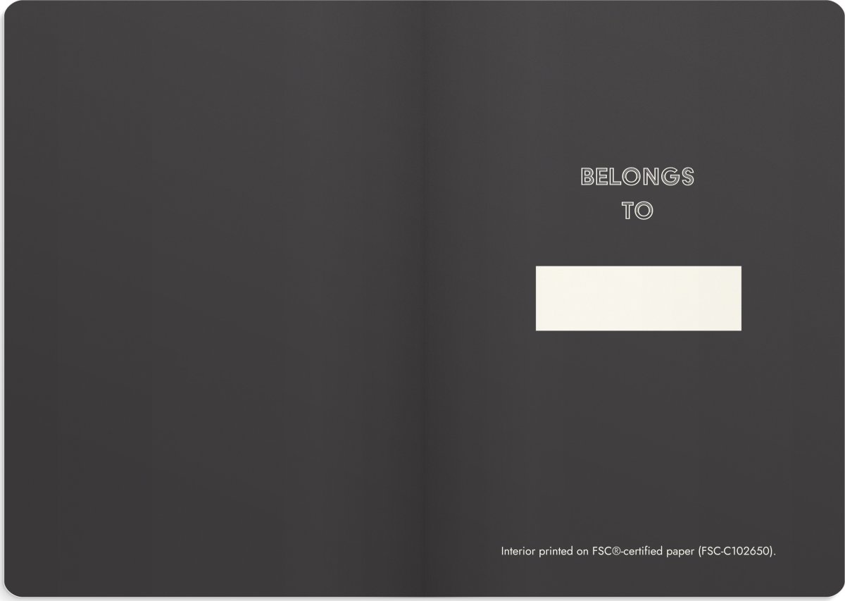 Burde Deluxe Anteckningsbok | A6 | Linj. | Svart