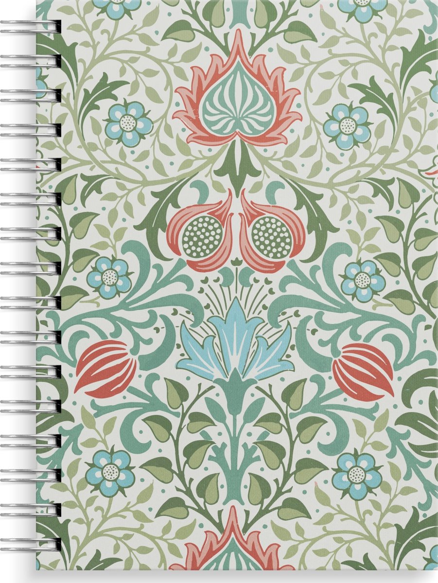 Burde Anteckningsbok | A5 | Linjerad | blommor