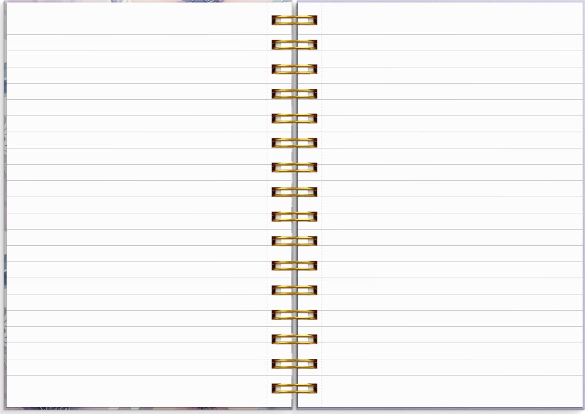 Burde Anteckningsbok | A5 | Linj. | Lilac flowers