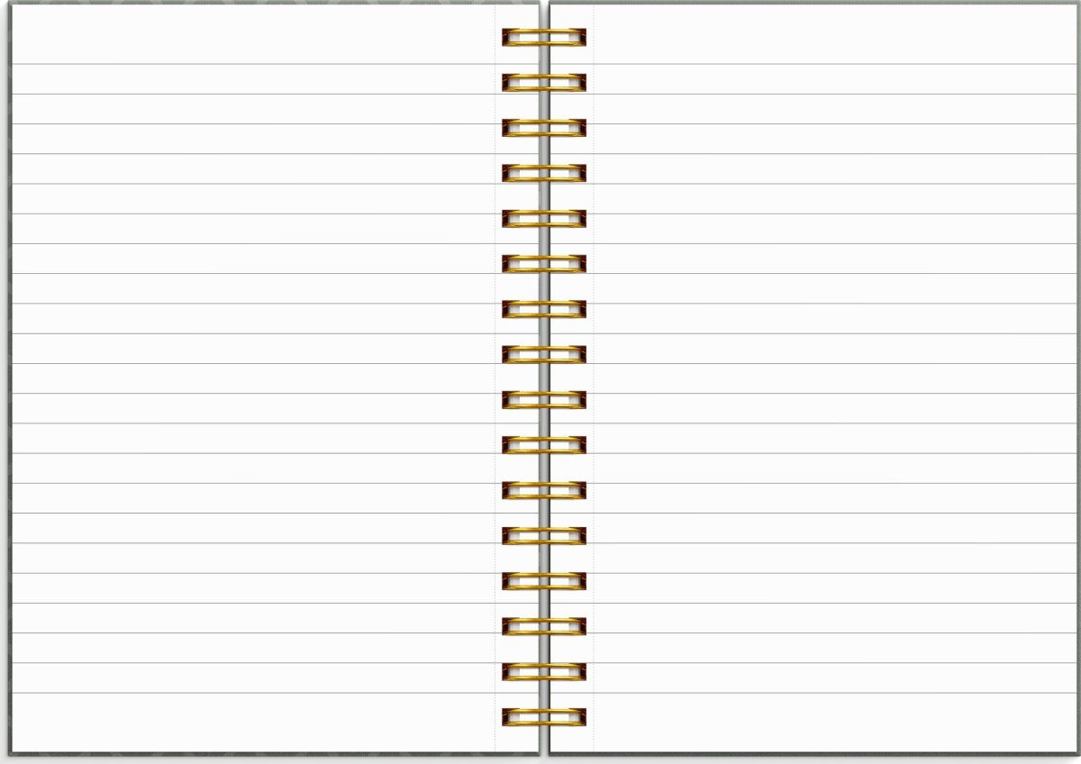 Burde Anteckningsbok | A5 | Linj. | Grönt mönster