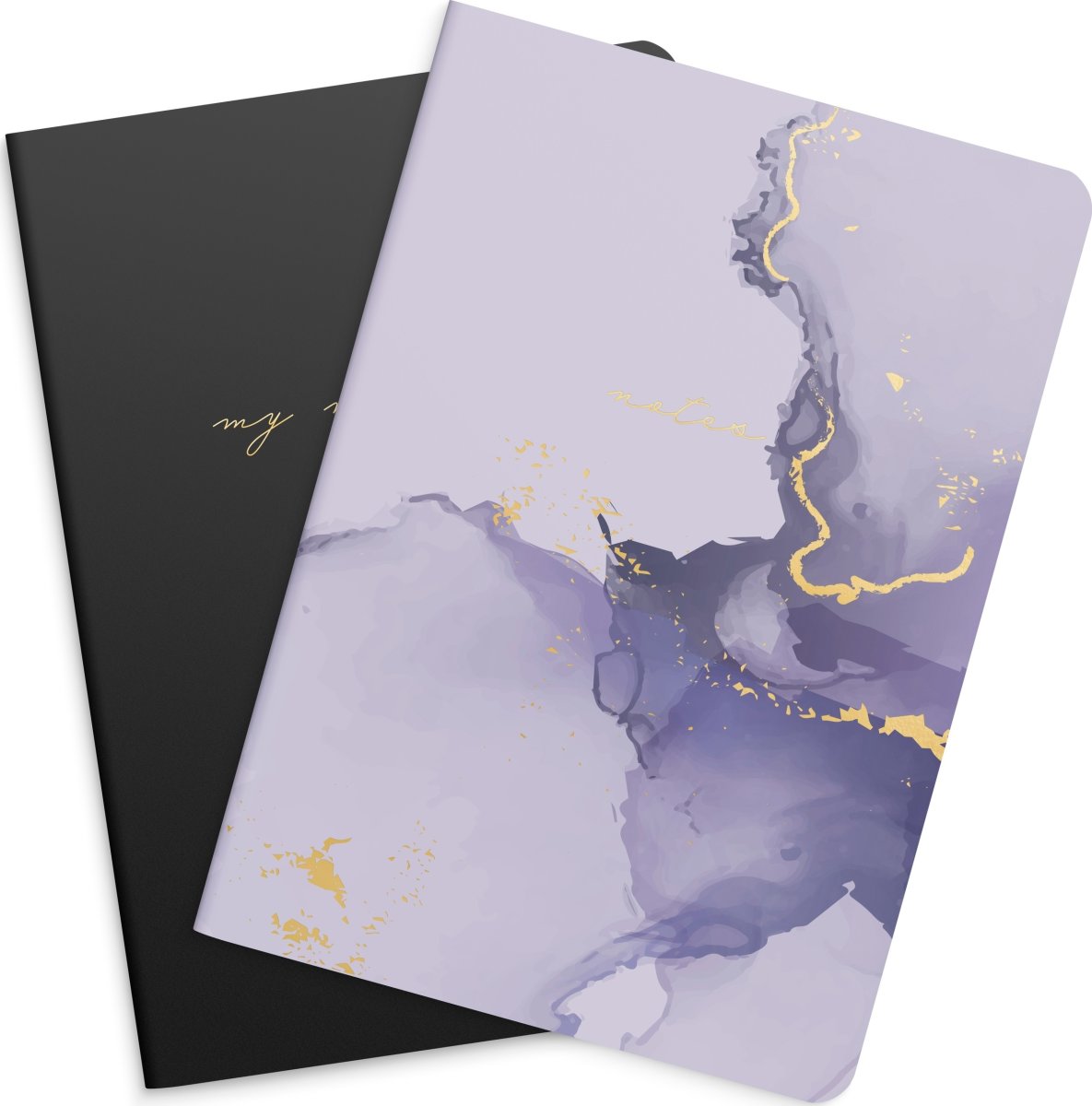 Burde Anteckningar | 14x21 cm | 2-p | Lilac&Black