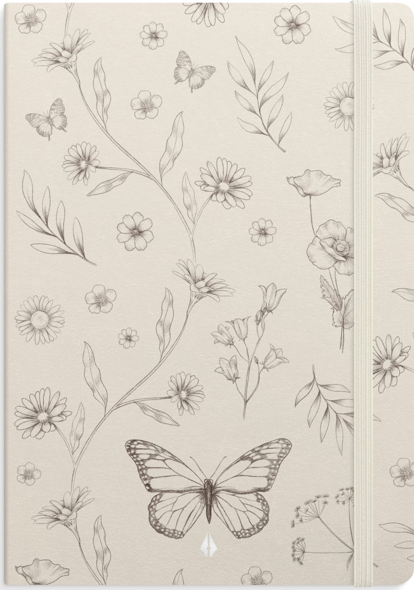 Burde Deluxe Anteckningsbok A5 | Linj. | Butterfly