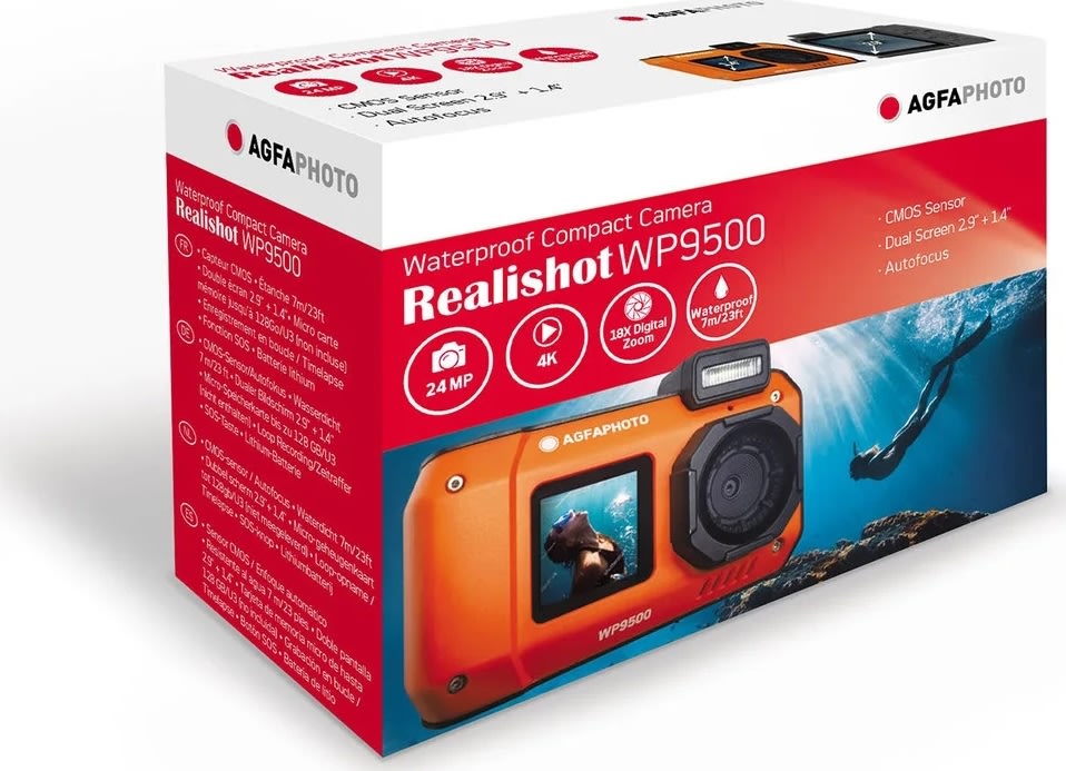 Agfaphoto Digital Kamera WP9500 Full HD, orange