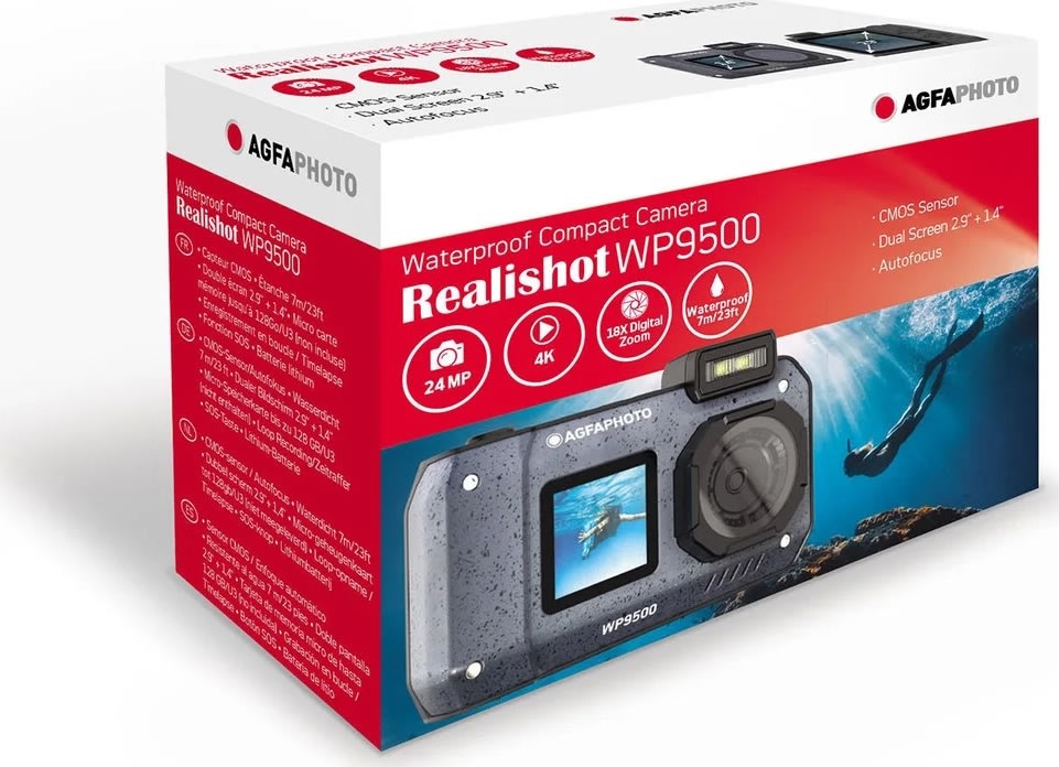Agfaphoto Digital Kamera WP9500 Full HD, Svart