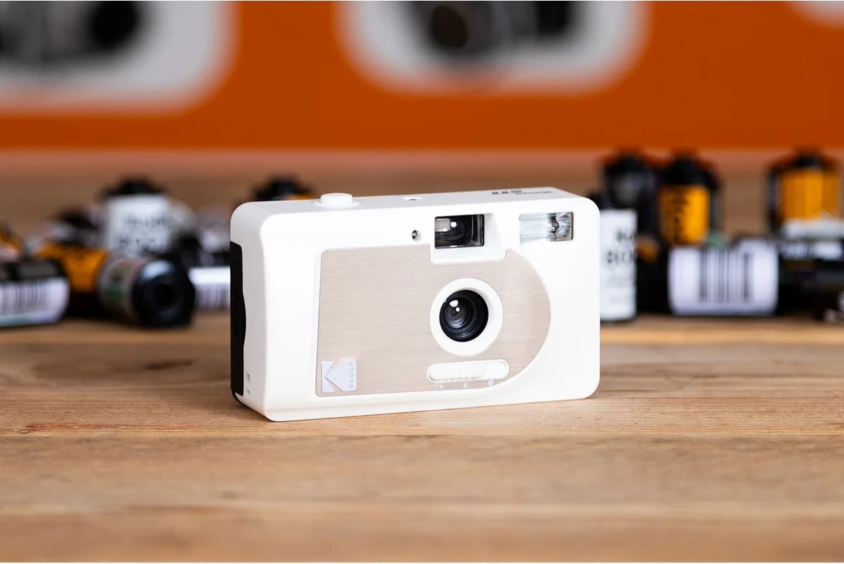 Kodak Film Kamera S88 Motoriserad Linne, Vit