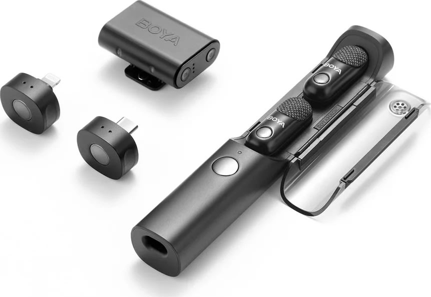 Boya Mikrofon Transformator, USB-C, 3,5 mm, svart