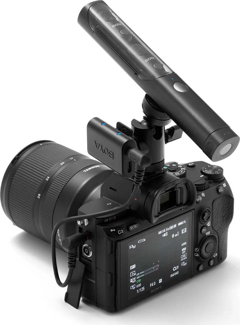 Boya Mikrofon Transformator, USB-C, 3,5 mm, svart