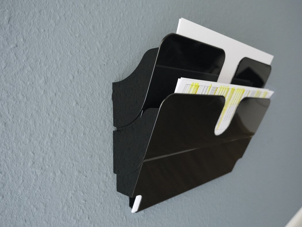 Durable FP Broschyrhållare 2xA4 Magnetisk | Svart