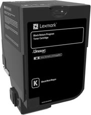 Lexmark CS720 Lasertoner, svart, 3 000 sidor