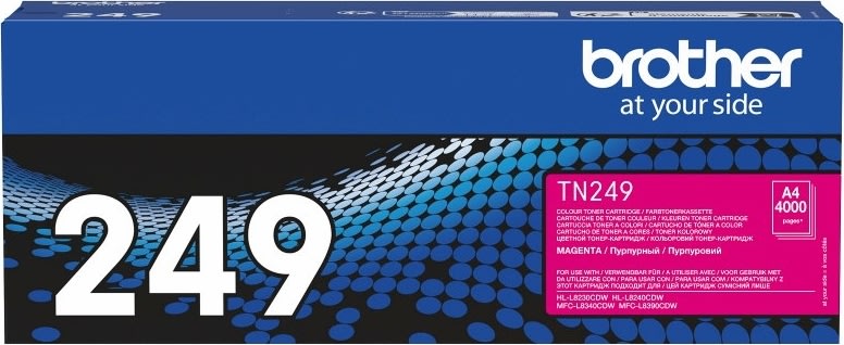 Brother TN249M Lasertoner, magenta, 4 000 sidor