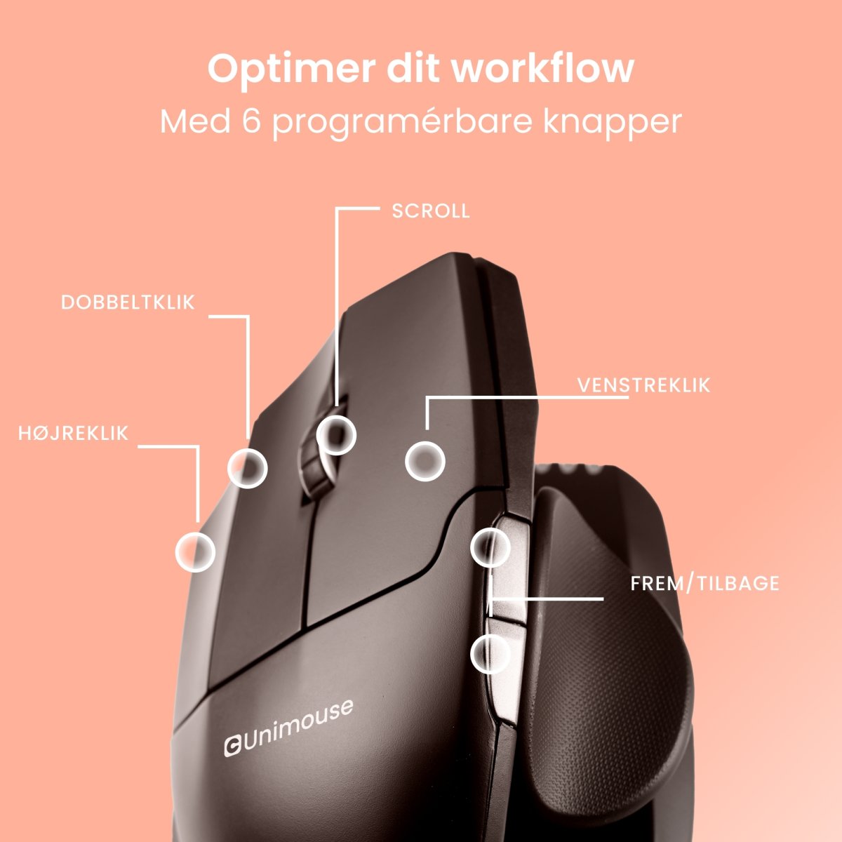 Contour Unimouse, vänster hand, trådlös