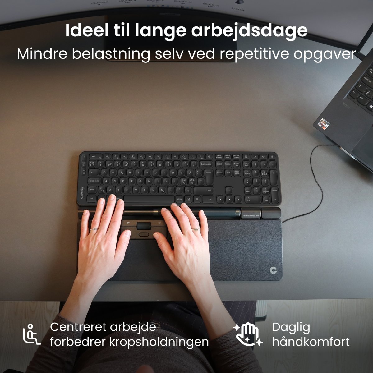 Contour RollerMouse Pro Wired Extended WR | Grå