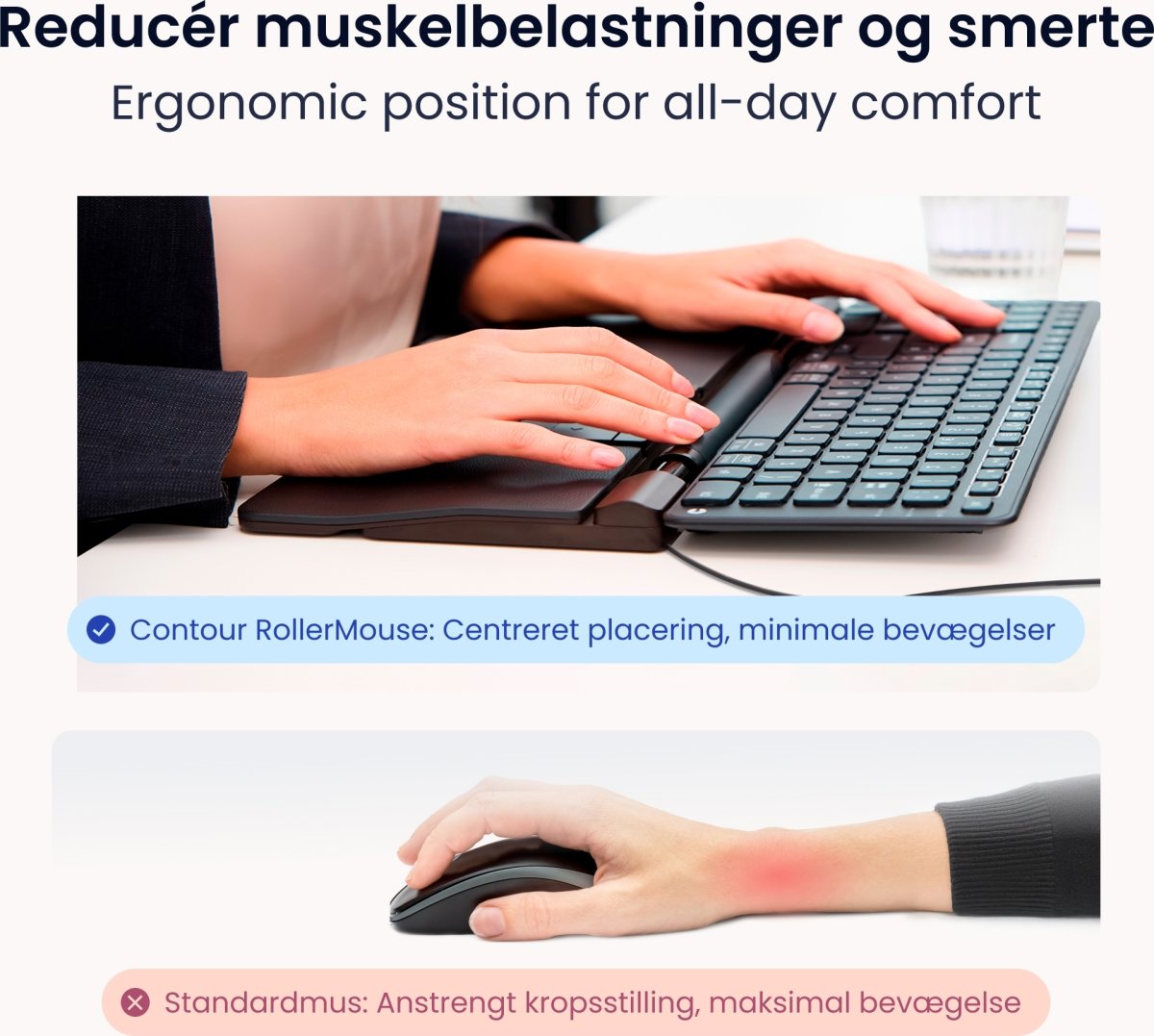 Contour RollerMouse Pro Wired Extended WR | Grå