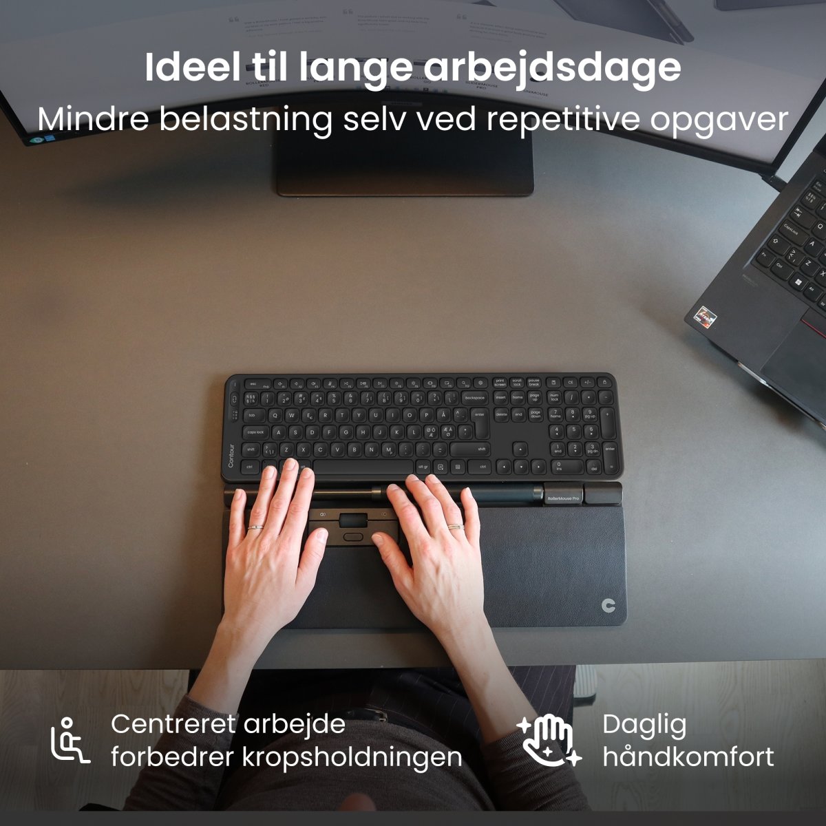 Contour RollerMouse Pro Trådlös Extended WR, läder
