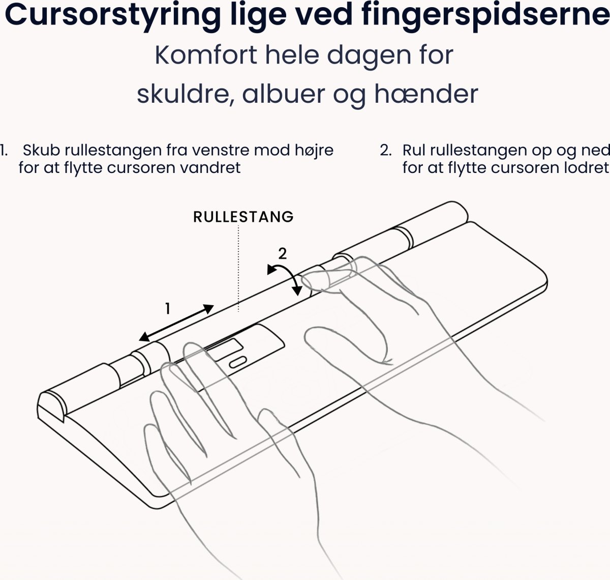 Contour RollerMouse Pro Trådlös Extended WR, läder