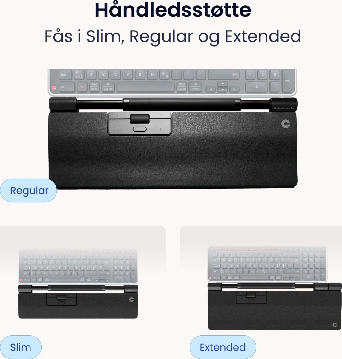 Contour RollerMouse Pro Wired Slim WR, vegansk läd