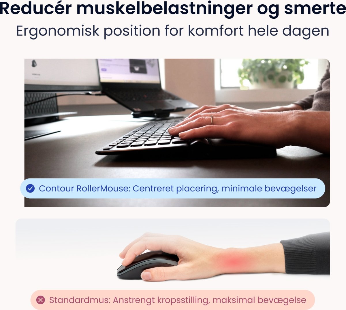 Contour RollerMouse Pro Wireless Slim WR | Ljusgrå
