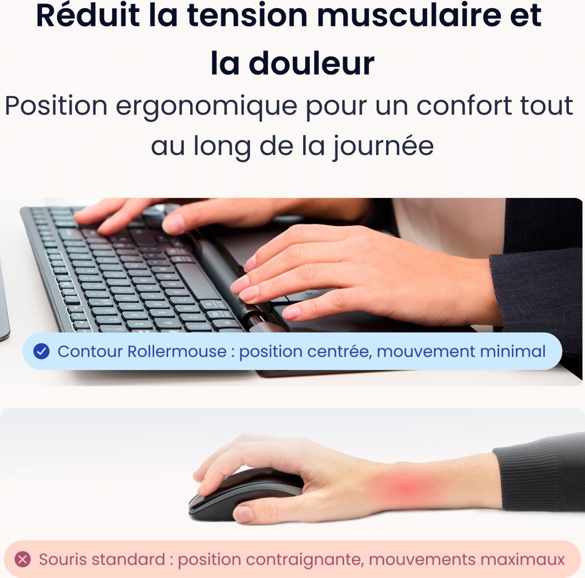 Contour RollerMouse Pro Wireless Regular WR | Grå