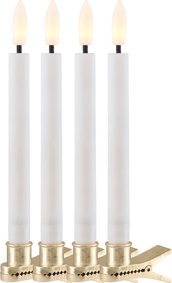 Sirius Sille Julgransljus, Vit, 4 st.