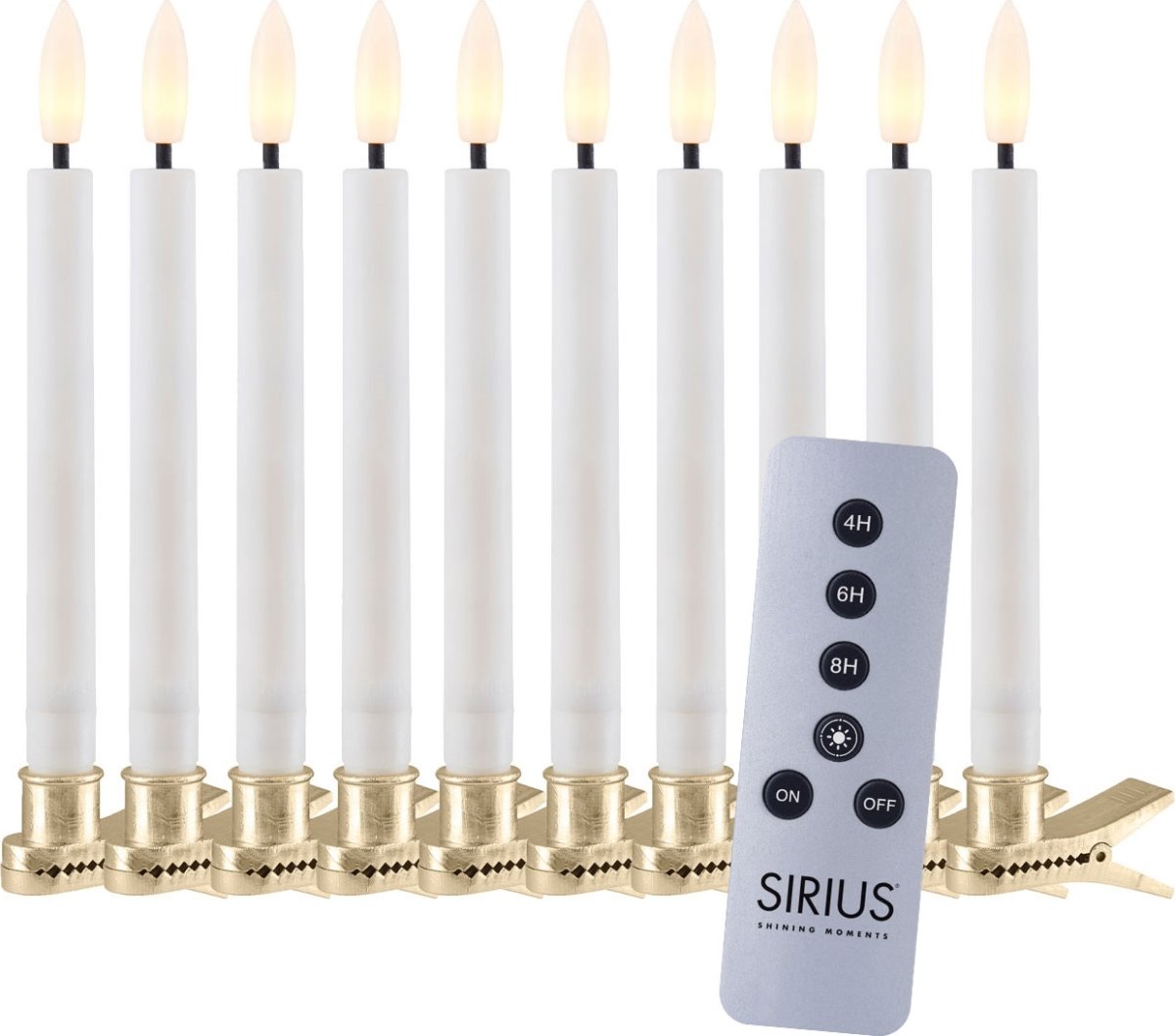 Sirius Sille Julgransljus, Vit, 10 st.