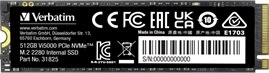 Verbatim Vi5000 Intern SSD hårddisk, 512GB