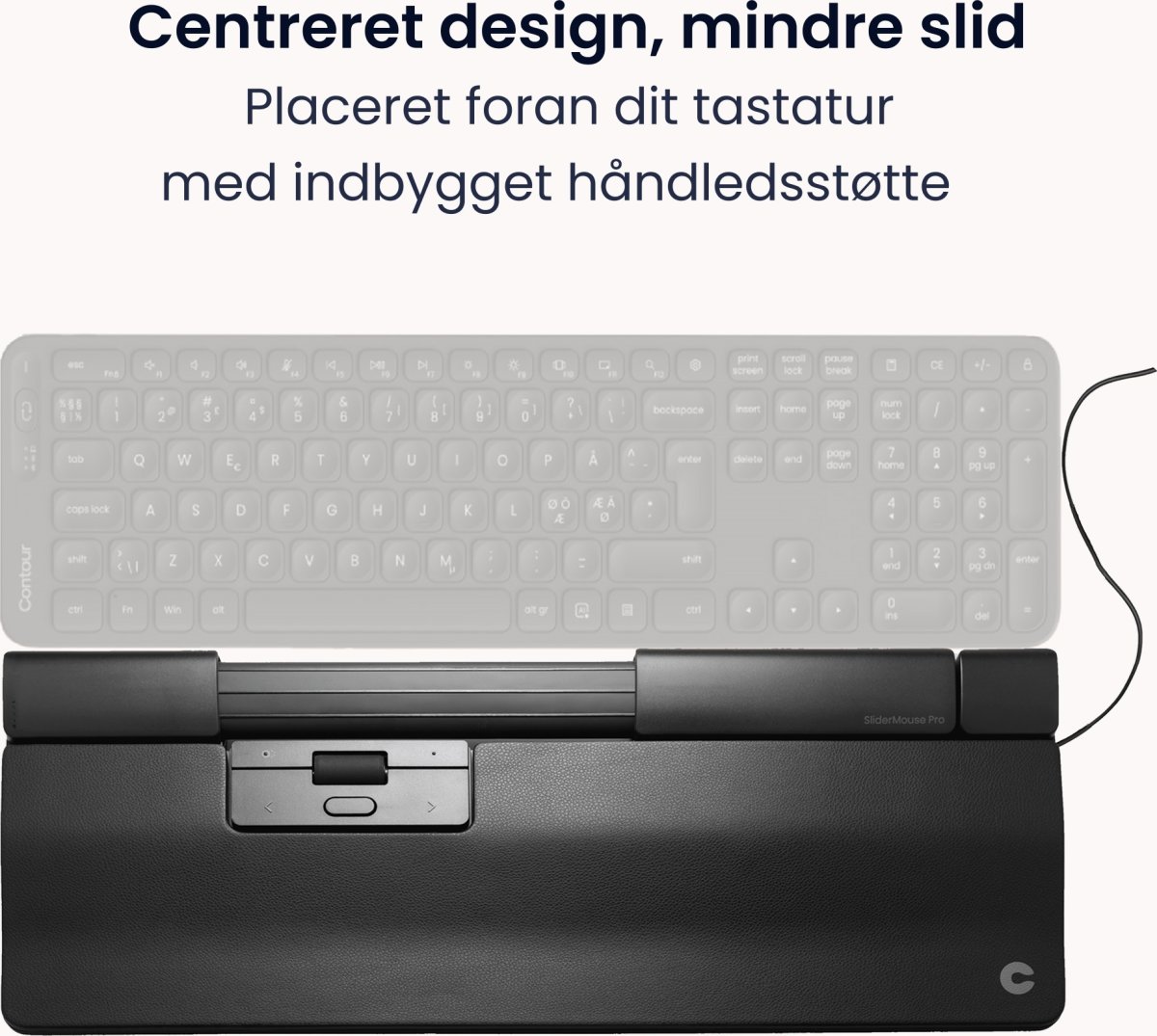 Contour SliderMouse Pro Wired Extended WR, läder