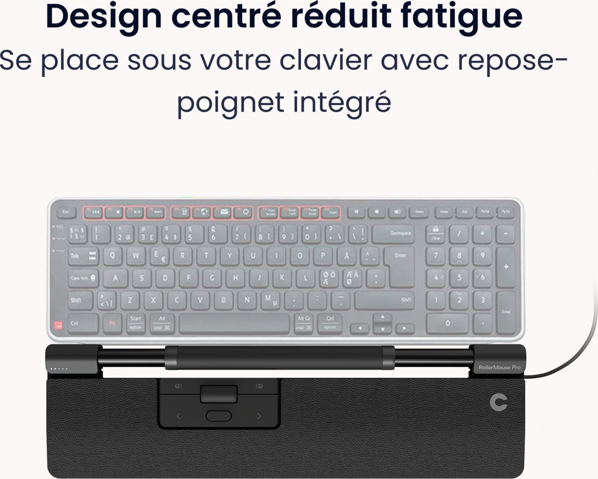 Contour SliderMouse Pro Wired Slim WR | Ljusgrå