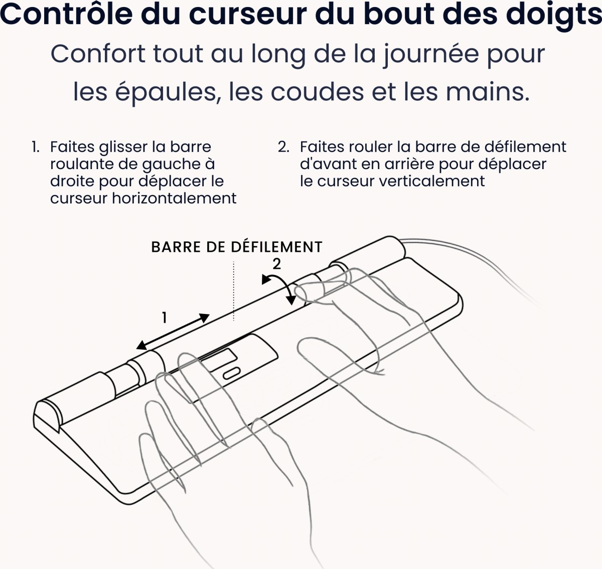 Contour SliderMouse Pro Wired Slim WR | Ljusgrå