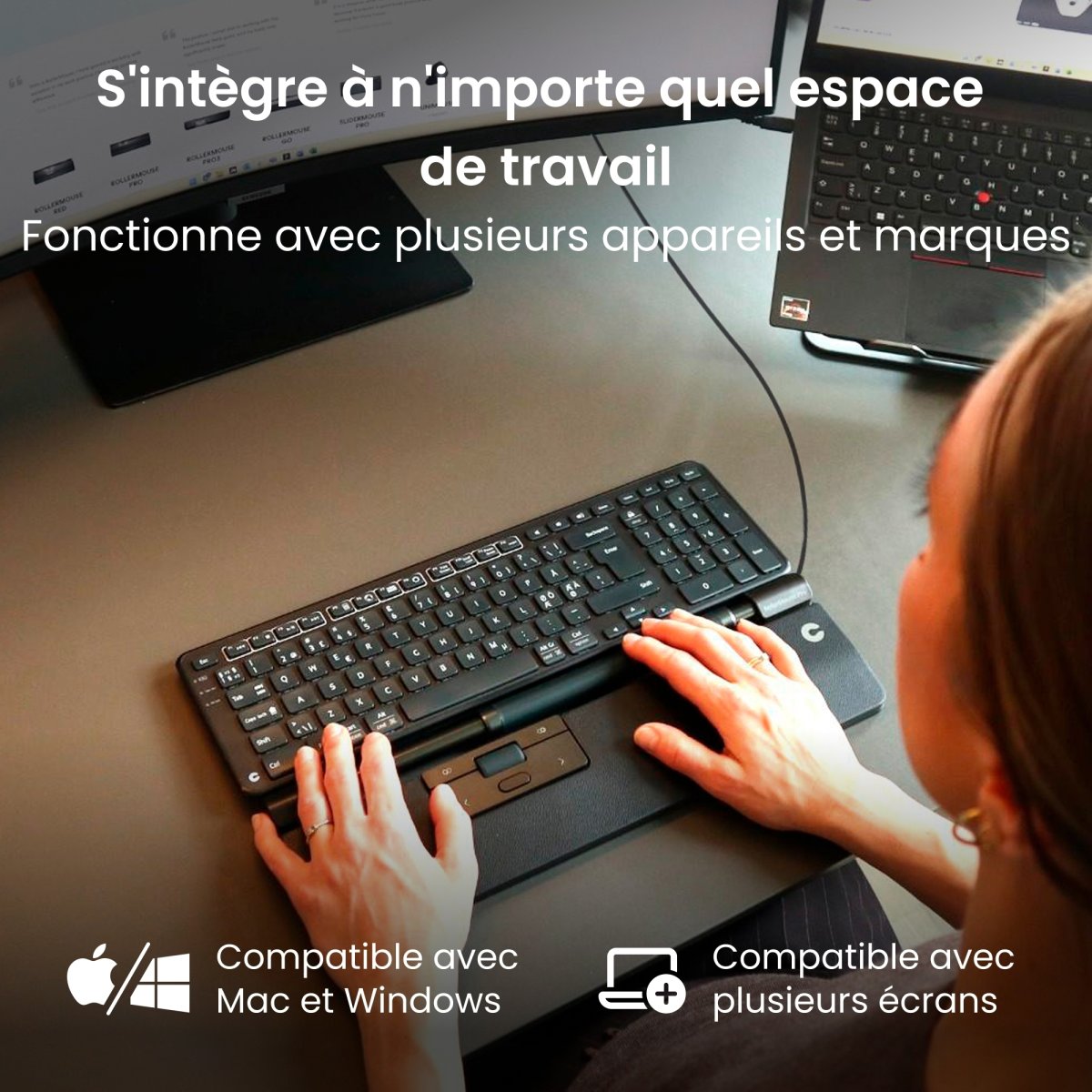 Contour SliderMouse Pro Wired Slim WR | Ljusgrå