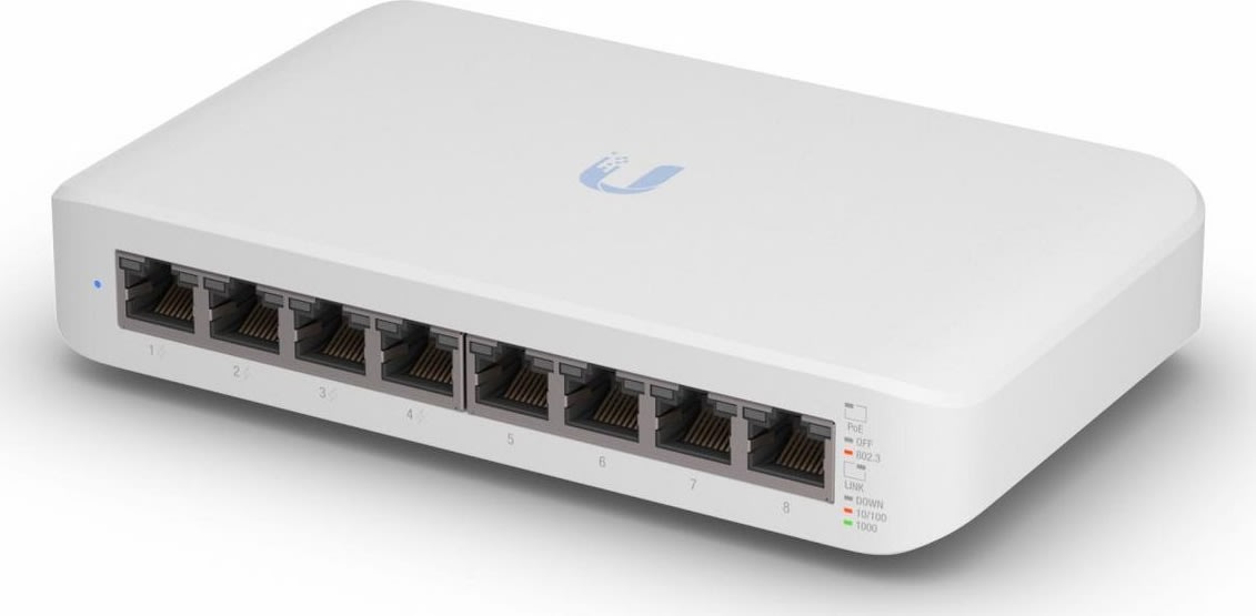 Ubiquiti UniFi Lite 8 PoE Switch, vit