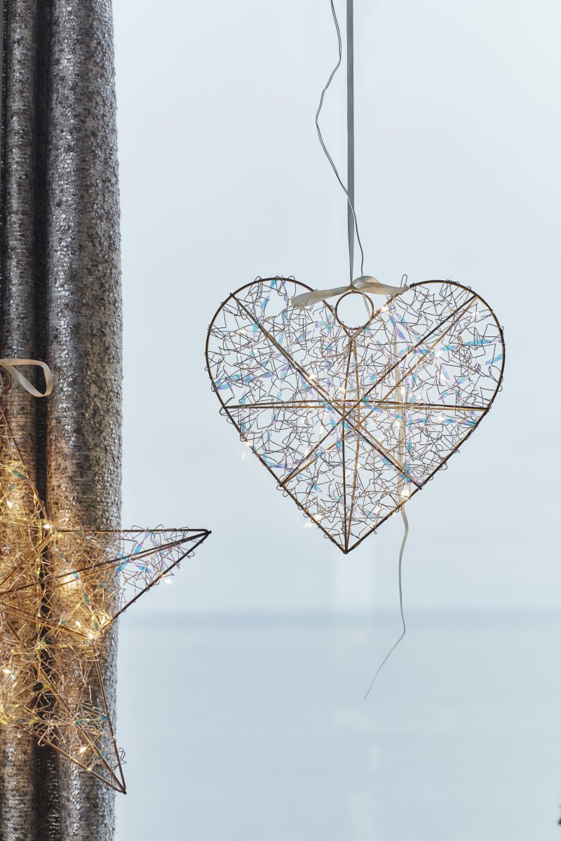 Sirius Lily Hjärta M. LED, Guld