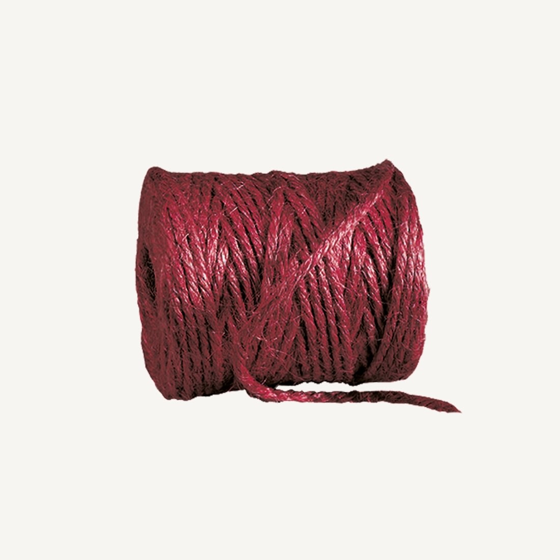 Presentband, jute, röd, 35m
