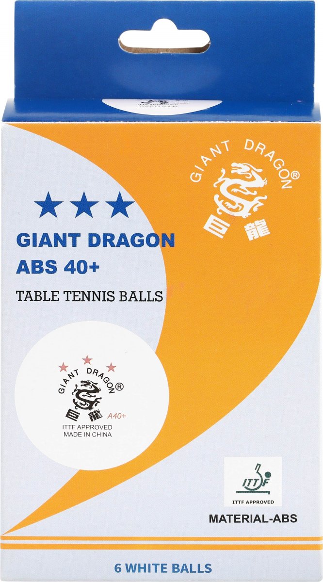 Giant Dragon LUX bordtennisbollar 3-stjärnig, 6 st
