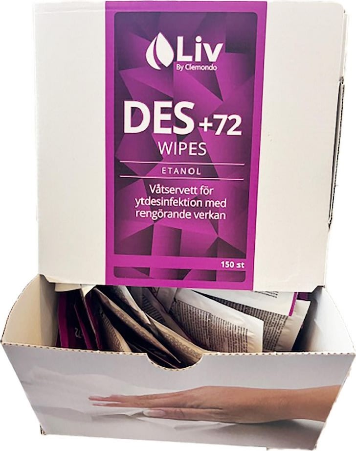 LIV Des +72 Ytdesinfektionsduk | 150 st.