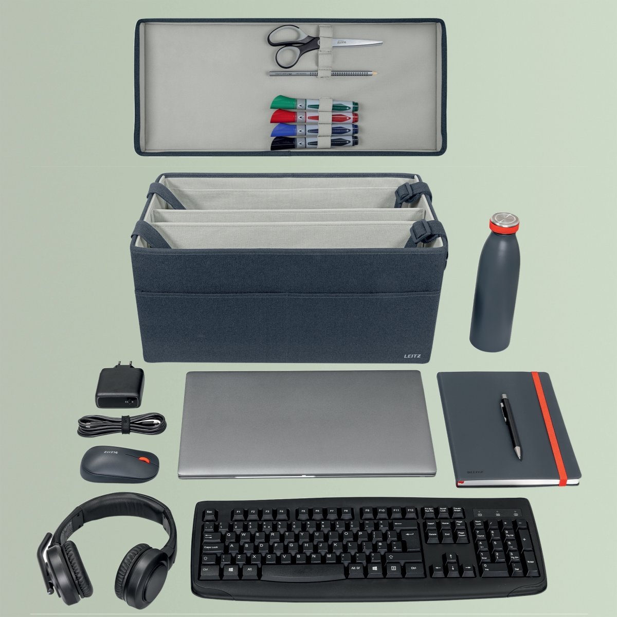 Leitz Hot Desking Arbetspåse i tyg m. lock