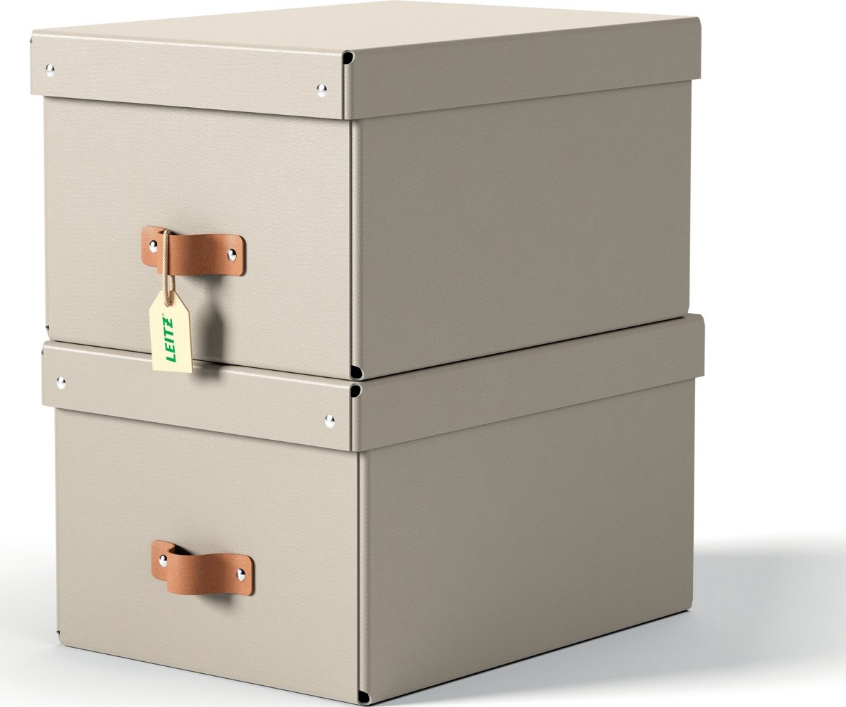 Leitz Puro Box m. lock | M | Beige | 2 st.