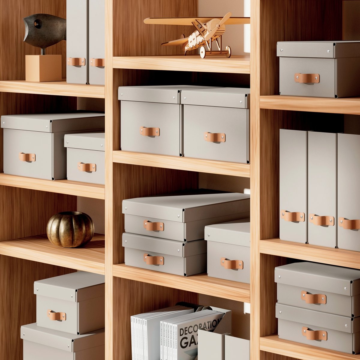 Leitz Puro Box m. lock | M | Beige | 2 st.