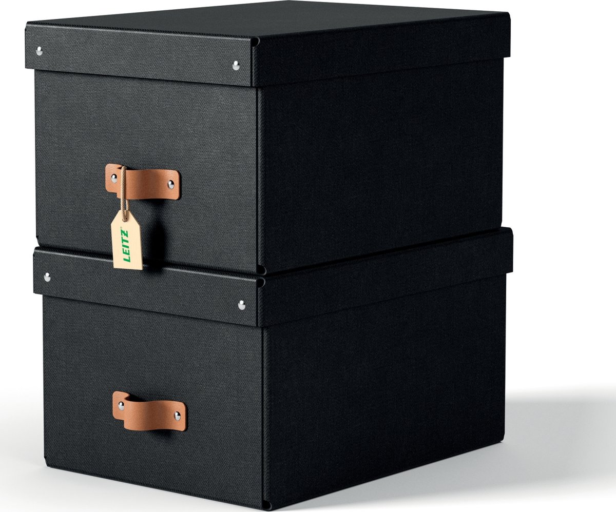 Leitz Puro Box m. lock | M | Svart | 2 st.