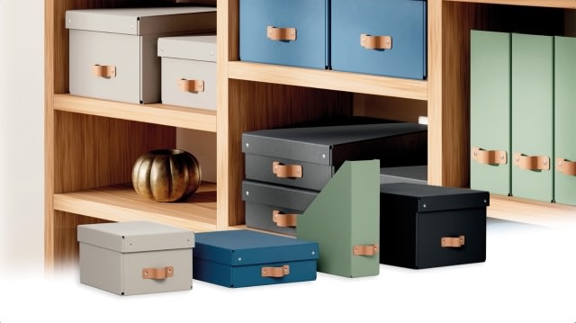 Leitz Puro Box med lock | M låg | Blå | 2 st.