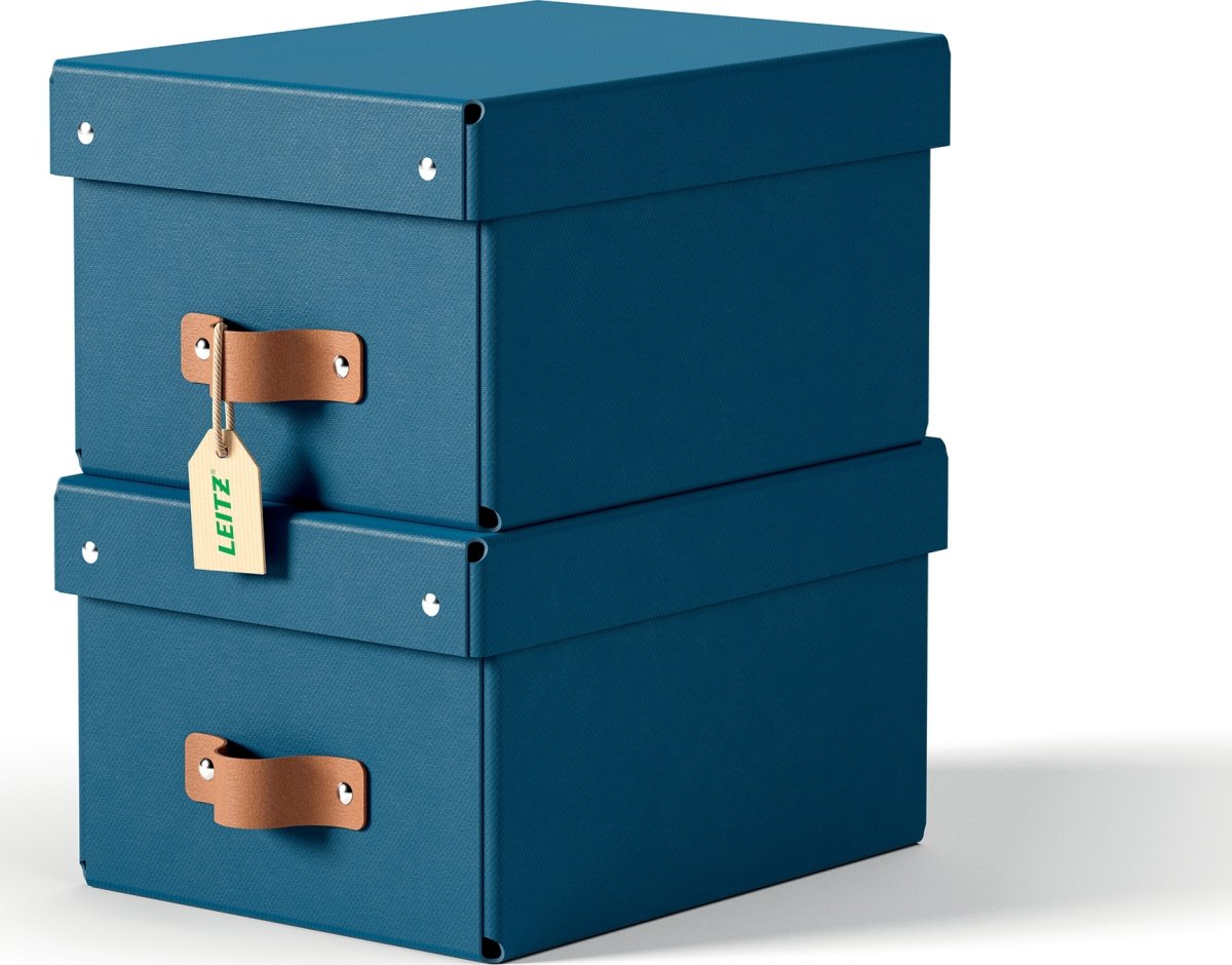 Leitz Puro Box med lock | S | Blå | 2 st.