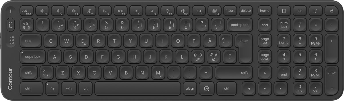 Contour Balance Mid-Size Keyboard trådlöst, nordic