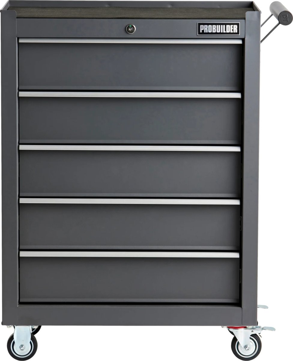 Probuilder Verkstadsvagn med 5 lådor, grå