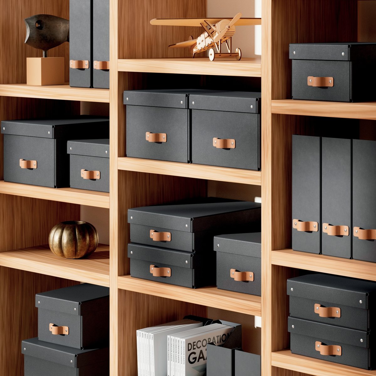 Leitz Puro Box med lock | S | Svart | 2 st.