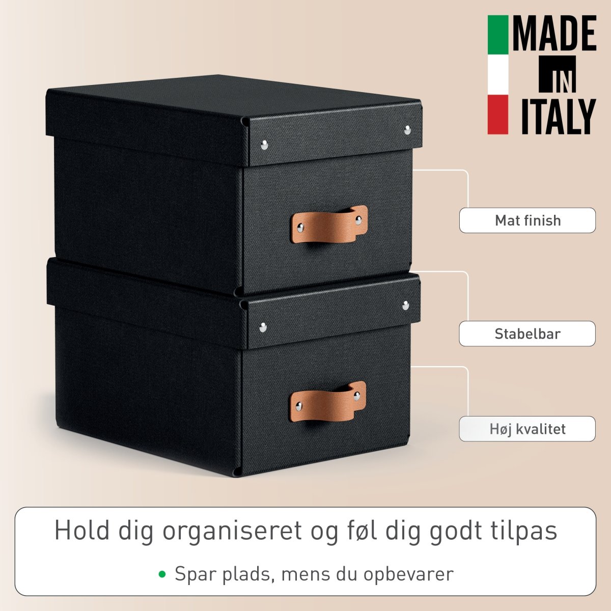 Leitz Puro Box med lock | S | Svart | 2 st.