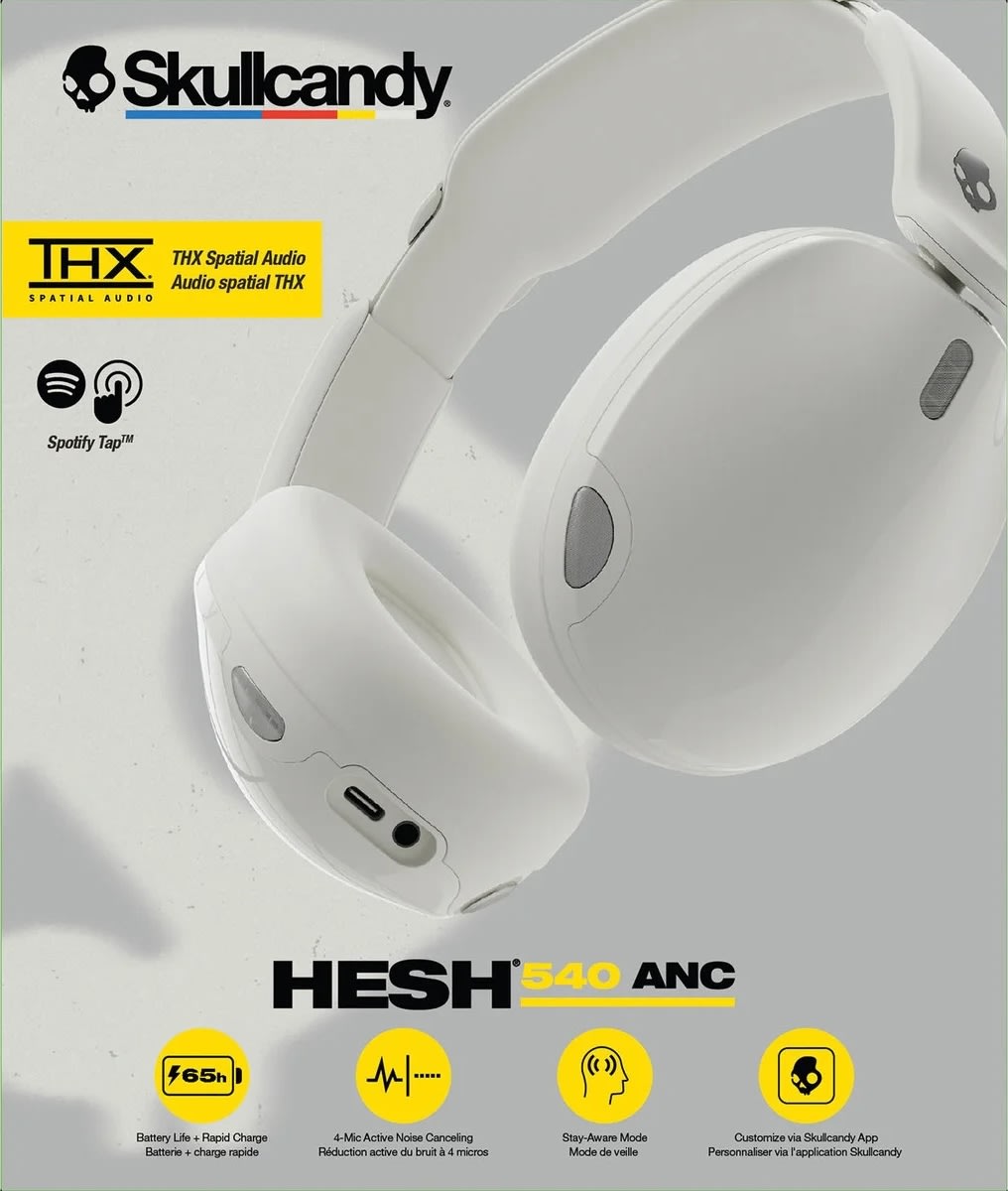 Skullcandy Hörlurar hesh 540 ANC bone, vit