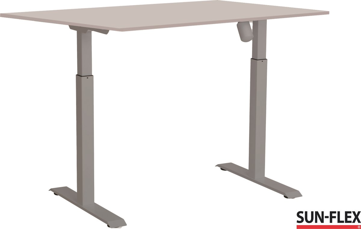 Sun-Flex I höj/sänkbart bord, 160x80, Grå/ljusgrå