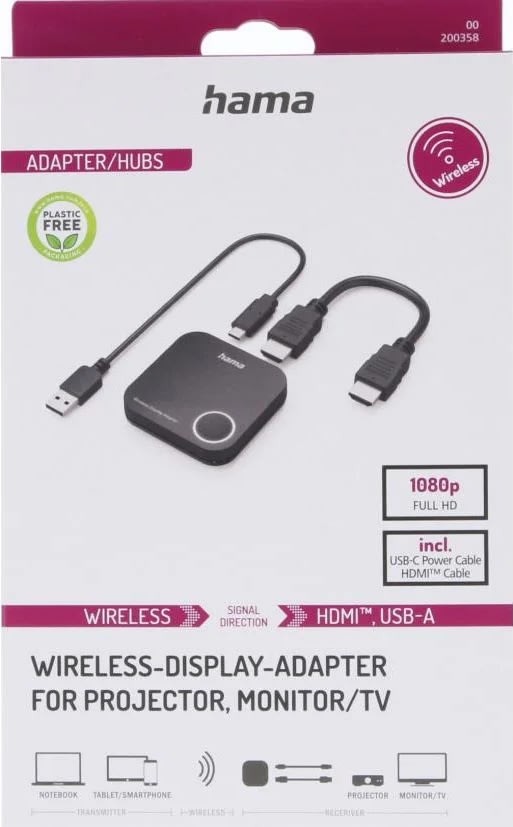 Hama Display Adapter HDMI Full HD 1080, Trådlös