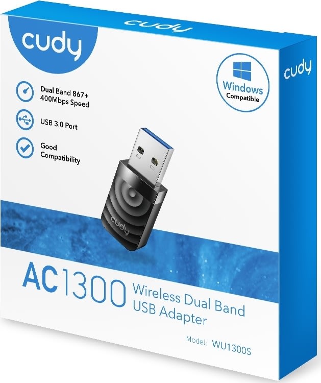 CUDY Adapter USB WU1300S, WF5, AC1300